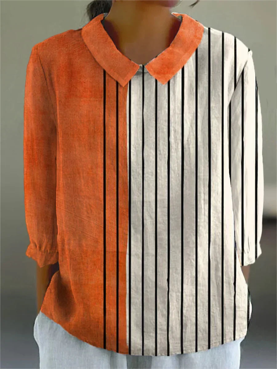 Solène – chic two-tone blouse