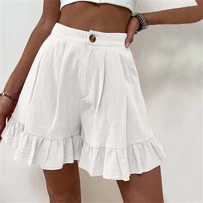Kissha™ - Wide Shorts with Ruffled Edges