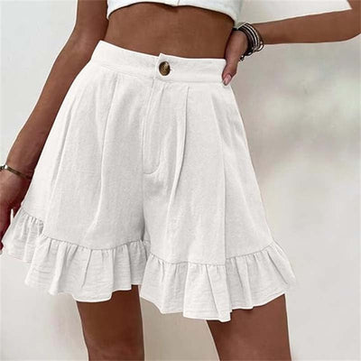 Kissha™ - Wide Shorts with Ruffled Edges