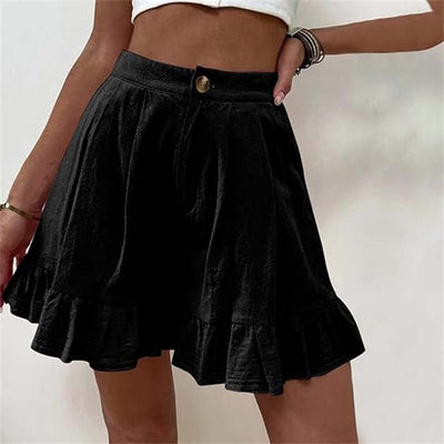 Kissha™ - Wide Shorts with Ruffled Edges