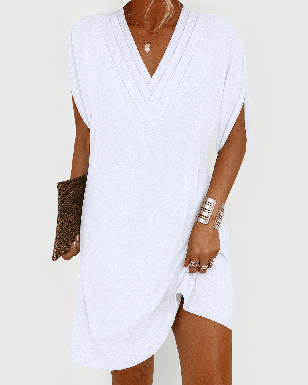 Ava | V-Neck Casual Mini Dress
