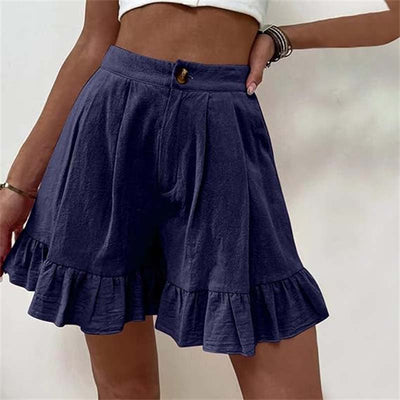 Kissha™ - Wide Shorts with Ruffled Edges