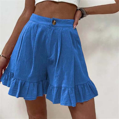 Kissha™ - Wide Shorts with Ruffled Edges
