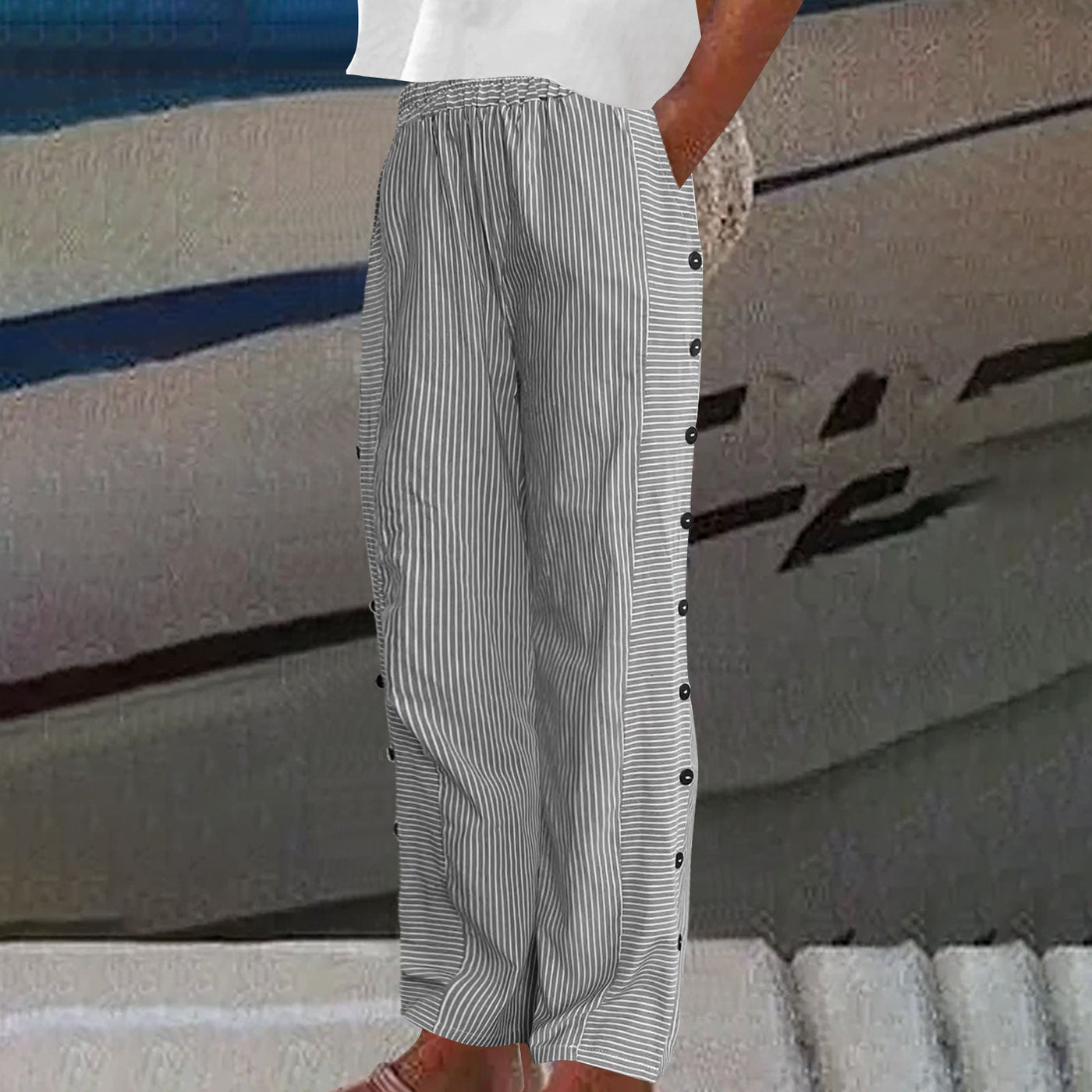 Sera™ - Pants with Drawstring and Buttons