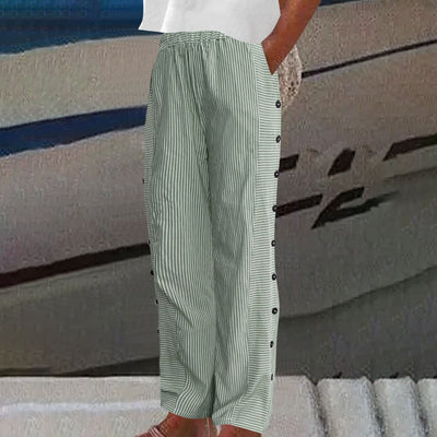 Sera™ - Pants with Drawstring and Buttons