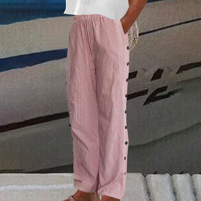 Sera™ - Pants with Drawstring and Buttons